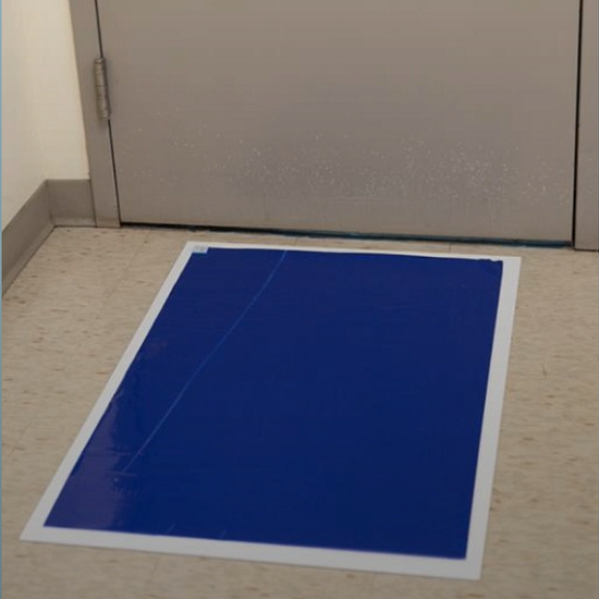 Plasticover Sticky Mats/Cleanroom Tacky Mats, 18 x 36, Blue (Pack of 2, 30 Sheets per Pad)