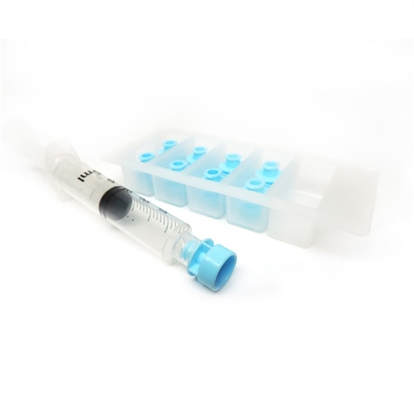 Prep-Seal™ Blue Luer Lock Cap Sterile for IV Syringes cs/10trays