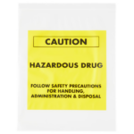 Caution Hazardous Drug Transport Bag 12x15 4mil  100/pk