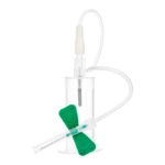 Sol-Care™ Safety Winged Blood Collection Needle w/Pre-Attached Holder 23g x ¾