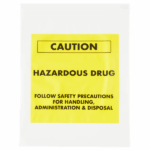 Caution Hazardous Drug Transport Bag 12x15 4mil  100/pk