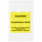 Caution Hazardous Drug Transport Bag 6x9 4mil  100/pk
