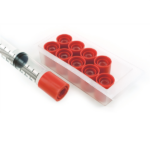 PrepLock™ Red Tamper Evident Cap w/Red Sleeve for IV Syringes Sterile  100/bx