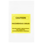 Caution Hazardous Drug Transport Bag 4x6 4mil 100/pk