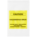 Caution Hazardous Drug Transport Bag 6x9 4mil 100/pk